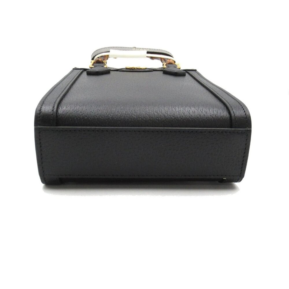 GUCCI Diana Mini Tote Bag 2way shoulder leather Black NEW Women - Picture 4 of 8